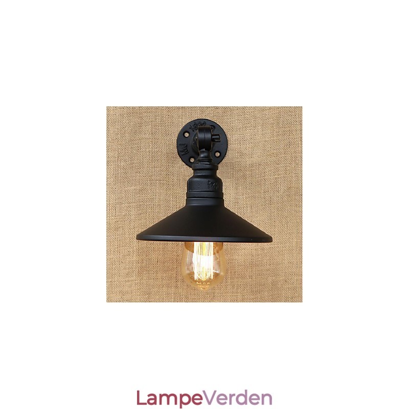 Industrial Style Nordic Water Pipe Væglampe Væglampe Sort
