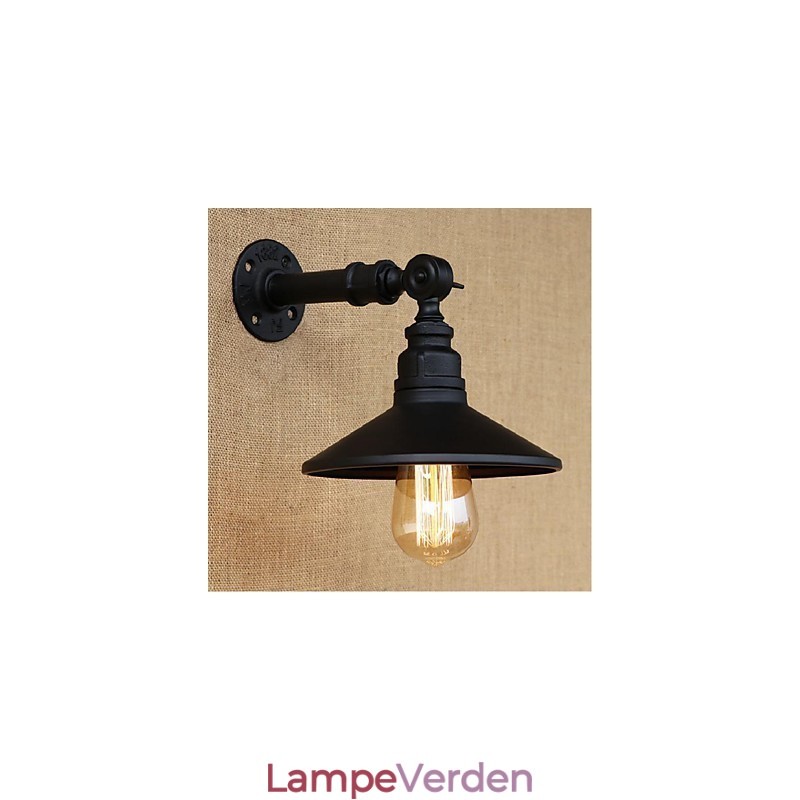 Industrial Style Nordic Water Pipe Væglampe Væglampe Sort