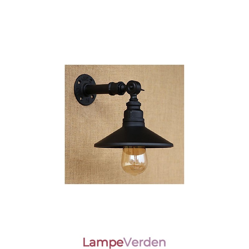 Industrial Style Nordic Water Pipe Væglampe Væglampe Sort