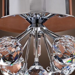 Moderne moderne krystal Mini-stil Chrome Metal Flush Mount