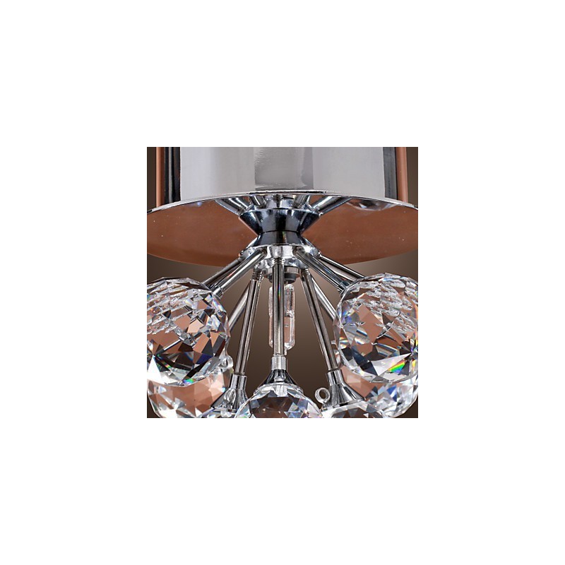 Moderne moderne krystal Mini-stil Chrome Metal Flush Mount