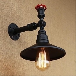 Rustik Lodge Malerfunktion til Ambient Light Wall Sconces Wall Light Black