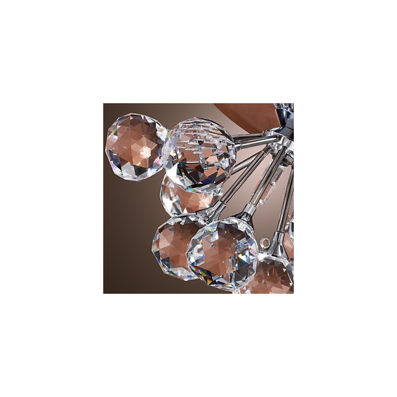Moderne moderne krystal Mini-stil Chrome Metal Flush Mount