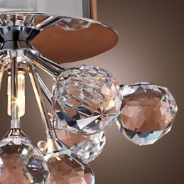 Moderne moderne krystal Mini-stil Chrome Metal Flush Mount