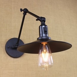 Rustik Lodge Malerfunktion til Mini Style Swing Arm Downlight Wall Sconces