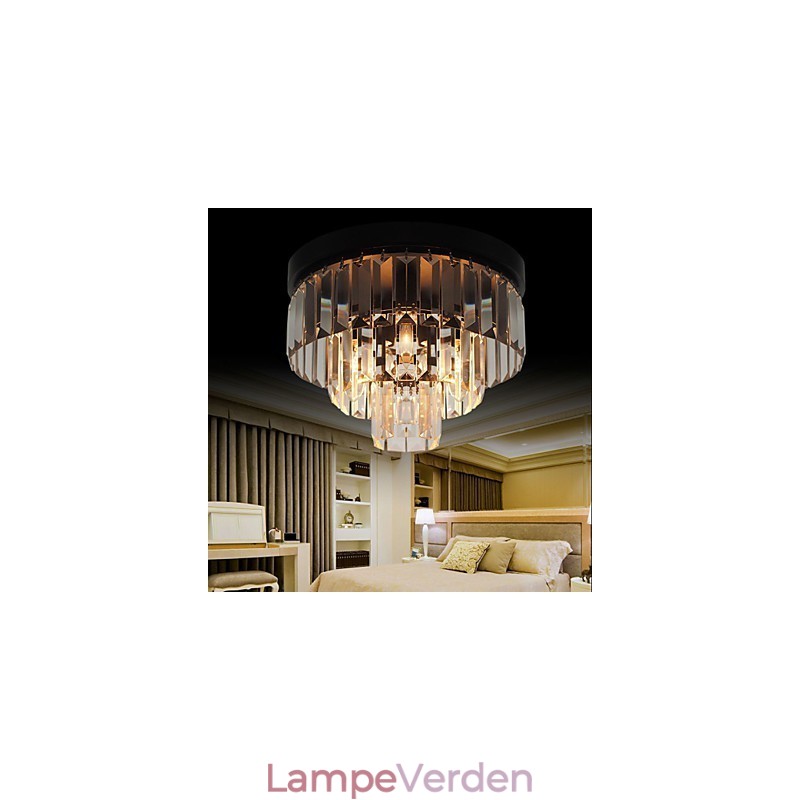 Moderne moderne Crystal Metal Flush Mount