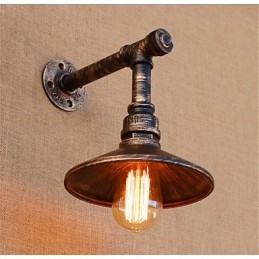 Rustik Lodge Country Antik Messing Funktion til Ambient Light Wall Sconces Wall Light