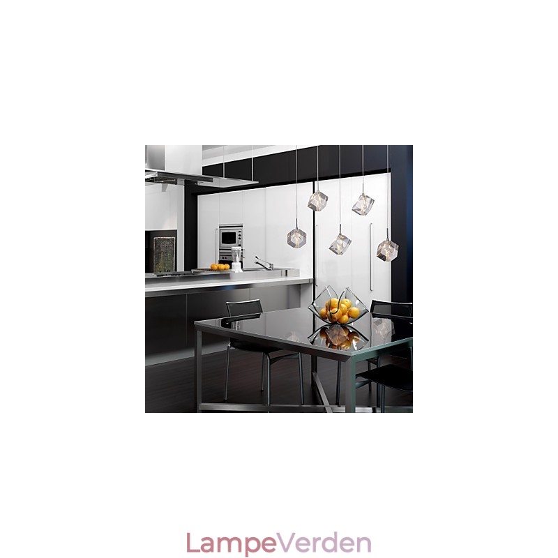 Moderne moderne ø-krystal krom pendel
