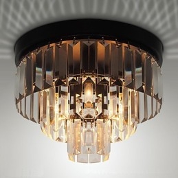 Moderne moderne Crystal Metal Flush Mount