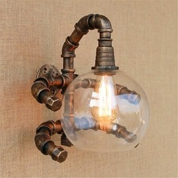 Rustik Lodge Country Antik Messing Funktion til Ambient Light Wall Sconces Wall Light