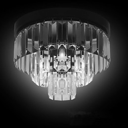 Moderne moderne Crystal Metal Flush Mount