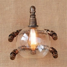 Rustik Lodge Country Antik Messing Funktion til Ambient Light Wall Sconces Wall Light