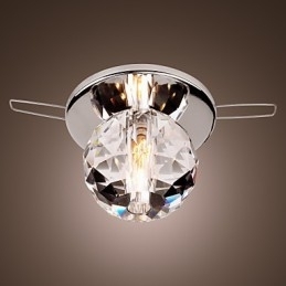 Moderne moderne krystal Mini-stil Chrome Metal Flush Mount