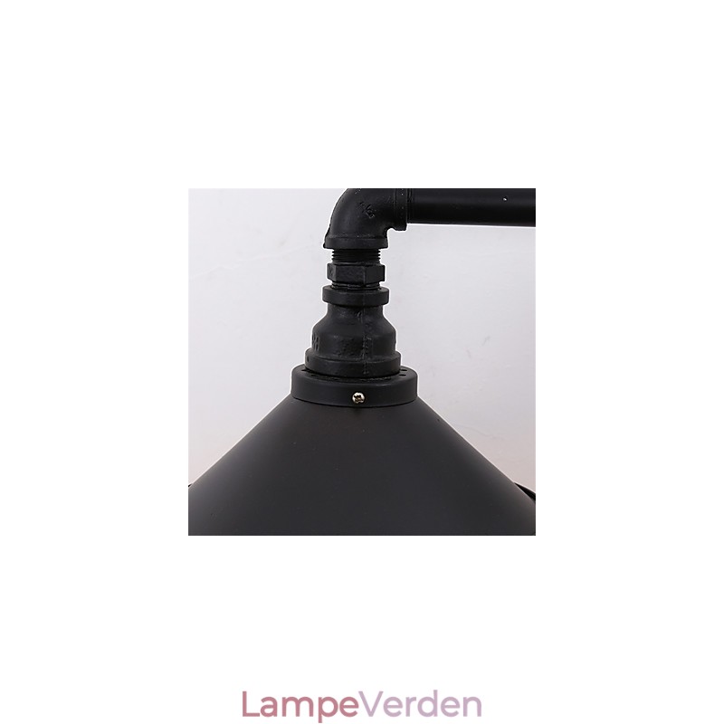 2 Heads Retro Industrial Pipe Væglamper Simple Loft Sort Metal Spisestue Køkken Bar Cafe Dekoration belysning