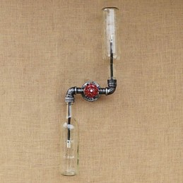 Smedejern Loft The Bottle Pipe Flaske Væglampehylde