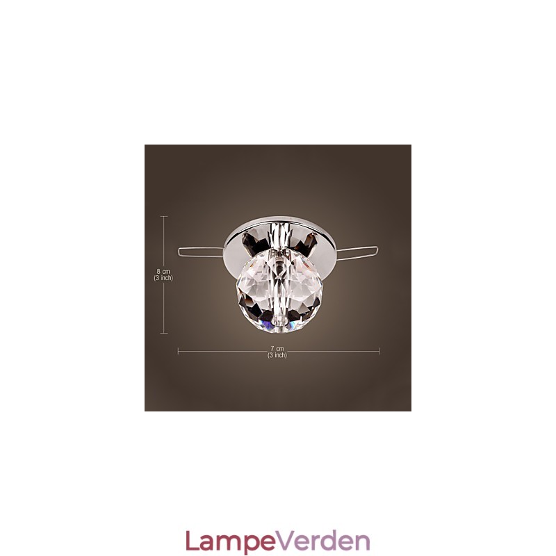 Moderne moderne krystal Mini-stil Chrome Metal Flush Mount
