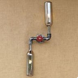 Smedejern Loft The Bottle Pipe Flaske Væglampehylde