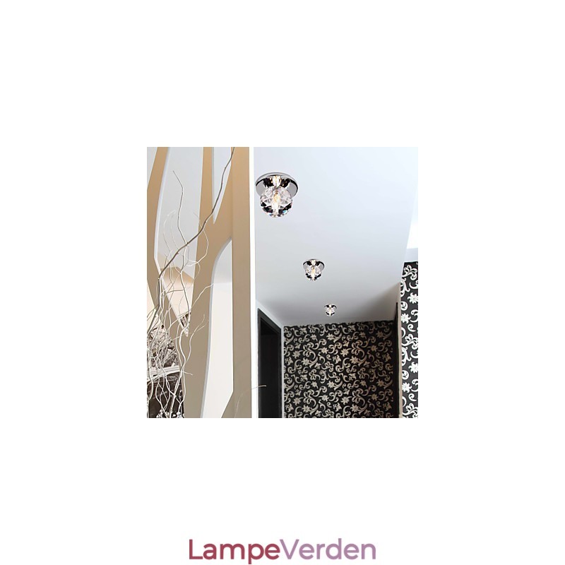 Moderne moderne krystal Mini-stil Chrome Metal Flush Mount