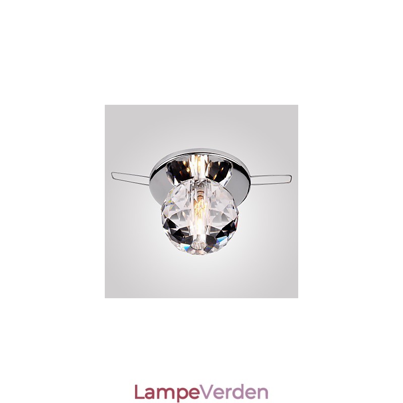Moderne moderne krystal Mini-stil Chrome Metal Flush Mount