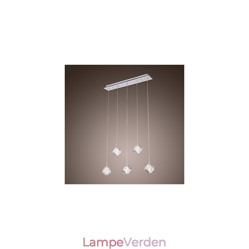 Moderne moderne ø-krystal krom pendel