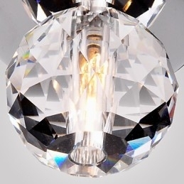 Moderne moderne krystal Mini-stil Chrome Metal Flush Mount