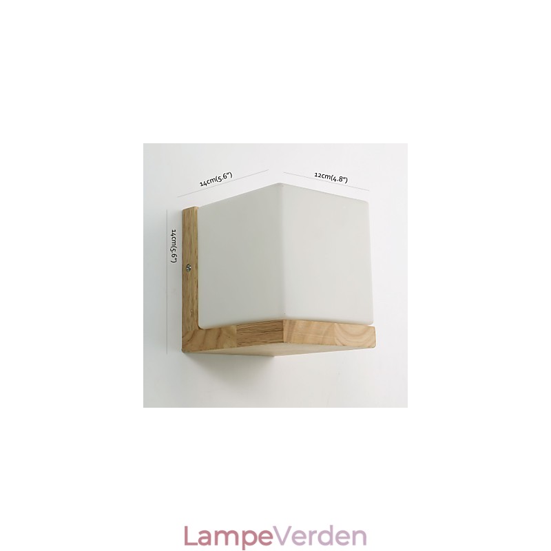 Træ Væglamper Glasskærm 110V ELLER 220V Landsnyhed
