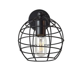 Mursten Hul Rundjern Væglampe Stum Sort Amerikansk Dekoration Lyssværd Lampe På Væg