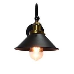 Væglampe Væglamper Vægjern Væglampe Stum Sort Lyssværd Lampe På Væg