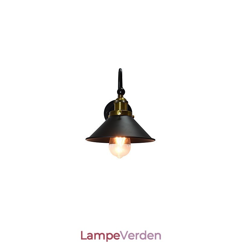 Væglampe Væglamper Vægjern Væglampe Stum Sort Lyssværd Lampe På Væg