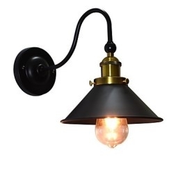 Væglampe Væglamper Vægjern Væglampe Stum Sort Lyssværd Lampe På Væg