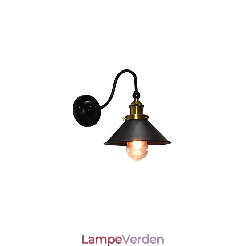 Væglampe Væglamper Vægjern Væglampe Stum Sort Lyssværd Lampe På Væg