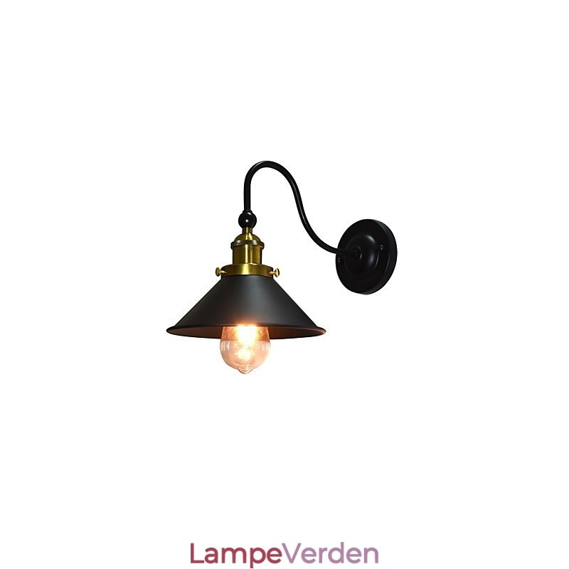 Væglampe Væglamper Vægjern Væglampe Stum Sort Lyssværd Lampe På Væg