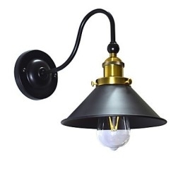 Væglampe Væglamper Vægjern Væglampe Stum Sort Lyssværd Lampe På Væg