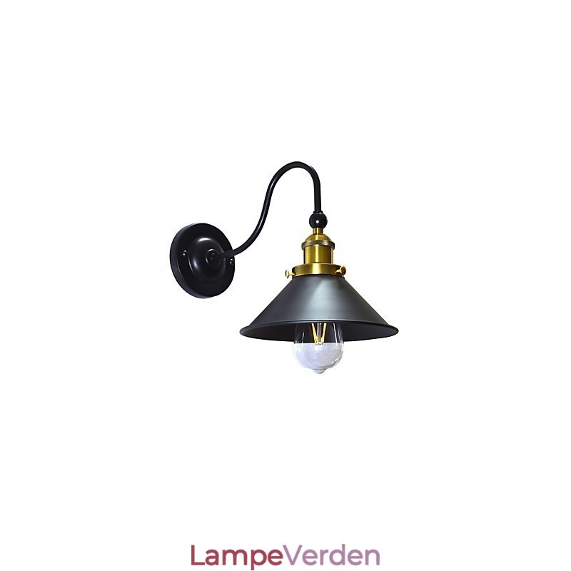 Væglampe Væglamper Vægjern Væglampe Stum Sort Lyssværd Lampe På Væg