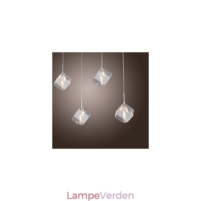 Moderne moderne ø-krystal krom pendel