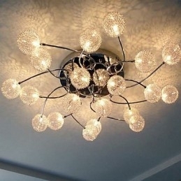 Simple cirkulære loftslamper Jernlampebelysning