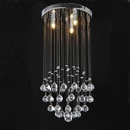Traditionel klassisk krystal krom metal flush Mount