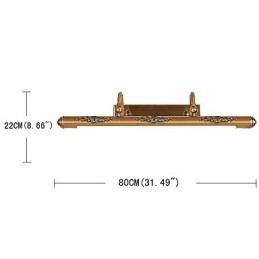 Spejllampe 80CM 1Traditionel Vintage Antik Messing Funktion til