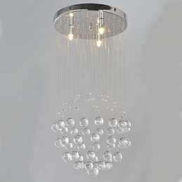 Traditionel klassisk krystal krom metal flush Mount