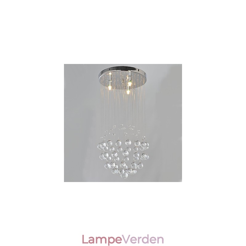Traditionel klassisk krystal krom metal flush Mount