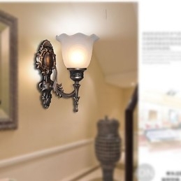 Europæisk stil retro væglampe Hotel korridor lampe korridor lys spejl front lampe Enkelt hoved sengelampe