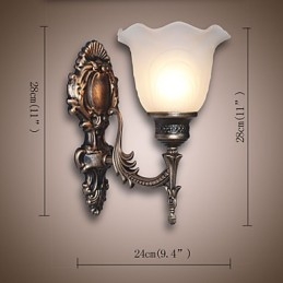 Europæisk stil retro væglampe Hotel korridor lampe korridor lys spejl front lampe Enkelt hoved sengelampe