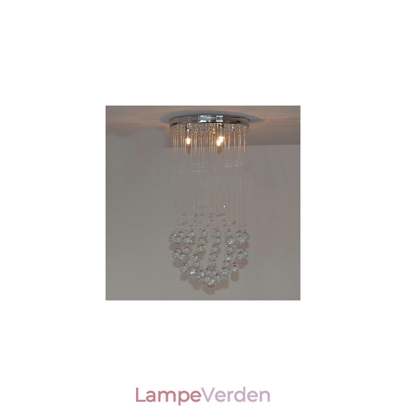 Traditionel klassisk krystal krom metal flush Mount