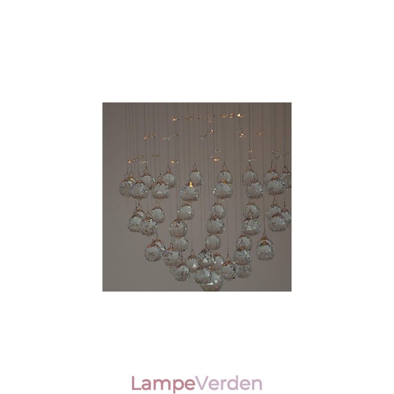 Traditionel klassisk krystal krom metal flush Mount