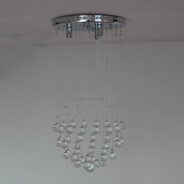 Traditionel klassisk krystal krom metal flush Mount