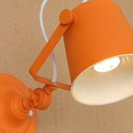Malet stål Væglampe Stum Sort Amerikansk Kaffe Dekoration Retro Væglampe Lyssværd Lampe På Væg