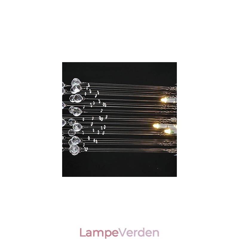 Traditionel klassisk krystal krom metal flush Mount