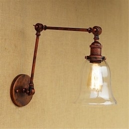 Country Retro galvaniseret funktion til Mini Style Øjenbeskyttelse Ambient Light Swing Arm Lights Wall