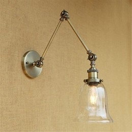 Country Retro galvaniseret funktion til Mini Style Øjenbeskyttelse Ambient Light Swing Arm Lights Wall
