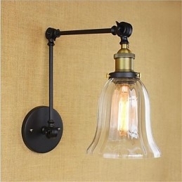 Country Retro galvaniseret funktion til Mini Style Øjenbeskyttelse Ambient Light Swing Arm Lights Wall